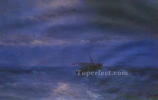 caucasus from sea 1899 IBI seascape boat Ivan Aivazovsky Oil Paintings
